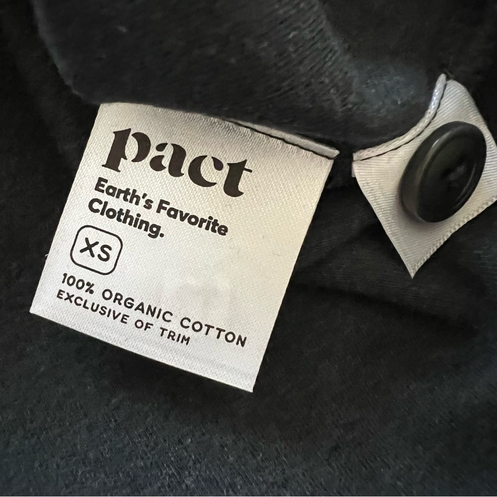 Pact Airplane Relaxed Blazer Organic Cotton Charcoal Heather Gray XS NWOT - Picture 13 of 16